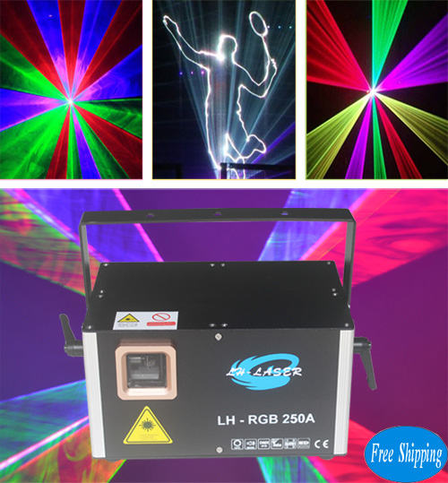 Free Shipping 3W Analog Modulation RGB Animation SD Card Laser 