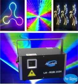 Free Shipping 3500mw Analog RGB for outdoor christmas disco laser
