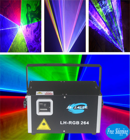 Free Shipping ILDA+DMX512 4000mw RGB animation laser
