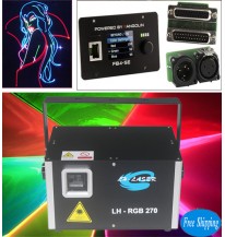Free Shipping 5W DMX512 FB4 Christmas RGB Laser Disco