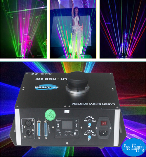 Free shipping PC Controlled 5W RGB Laserman Dance Projector