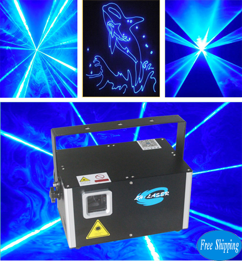 Free Shipping ILDA 3000mW Blue Laser With SD Card