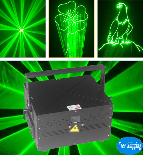 Free Shipping 10W SD Card Outdoor Green Animation Laser 