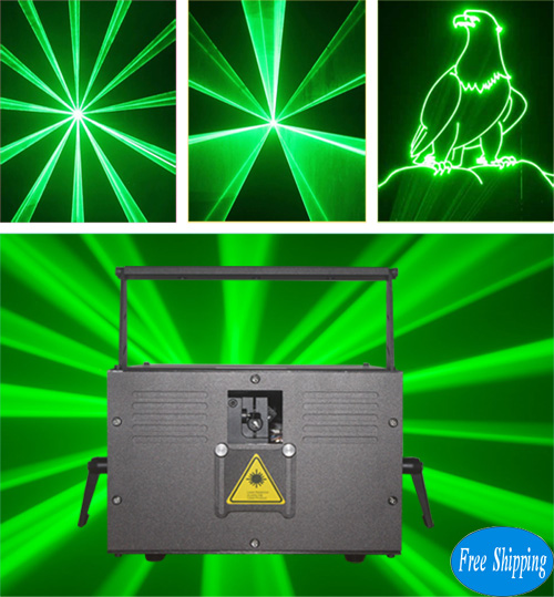 Free Shipping 5w green laser projector for logo and stage