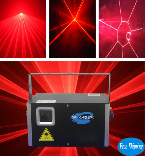 Free Shipping 2W Single Red Color SD Card Animation Laser Light 
