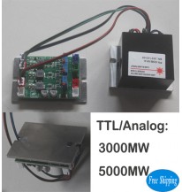 Free Shipping 3000MW / 5000MW Analog RGB Laser Modules